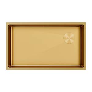 Мойка кухонная Paulmark Next-Skew 74 Uni PM887444-BG Брашированное Золото, 74x44