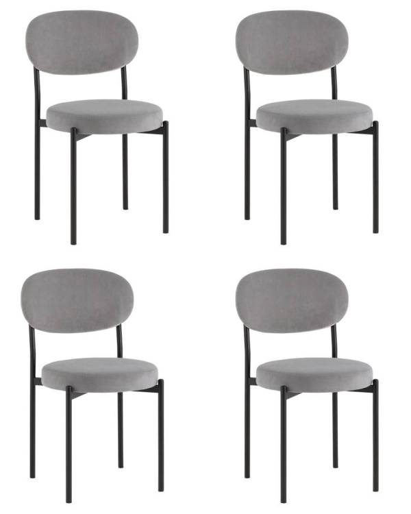 Набор из 4 стульев Stool Group Бриф SN AV 477-C83-9005-K серый