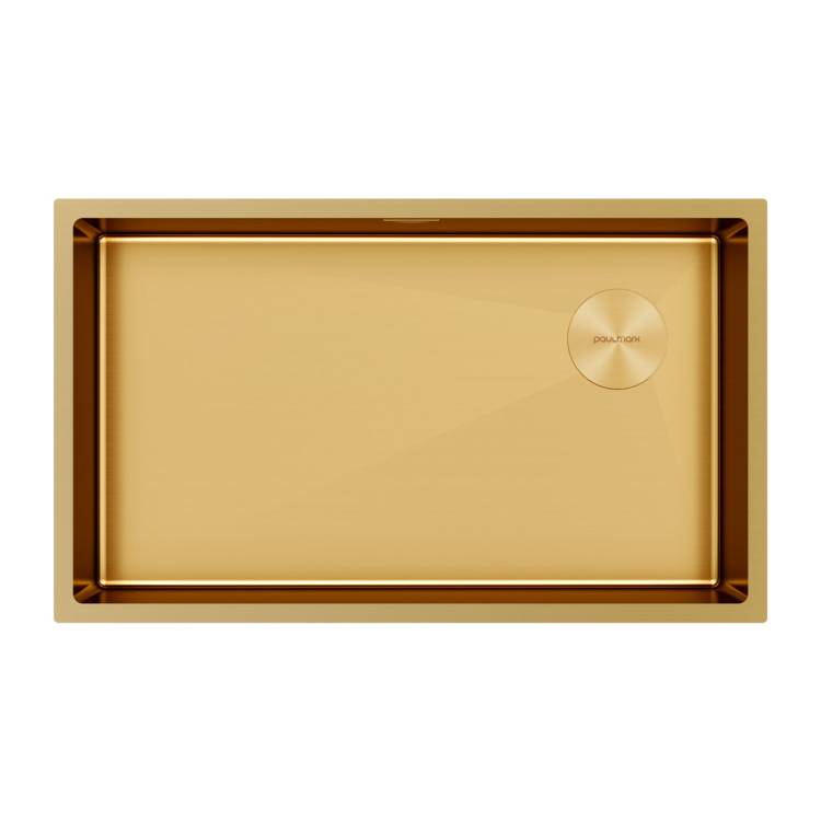 Мойка кухонная Paulmark Next-Skew 74 Uni PM887444-BG Брашированное Золото, 74x44