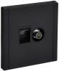 ТВ-розетка+Ethernet RJ45 IEK Forte&Piano FP-AK20-1-M-K02 черный