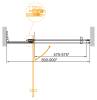 Душевая дверь Cezares Slider SLIDER-B-1-80/90-C-BORO профиль брашированное золото, стекло прозрачное, 80x195 фото 5