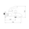 Смеситель для ванны Rose R0202Q бронза фото 2