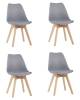 Набор из 4 стульев Stool Group Frankfurt New Y863-V seat grey X4 серый