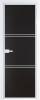 Межкомнатная дверь Profil Doors 3 AX цвет профиля Вайт, стекло безопасное 6 мм монохром черный 700x2000