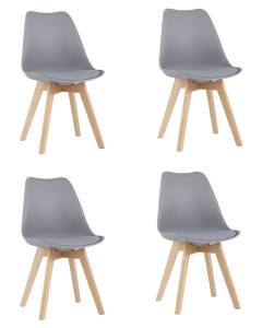 Набор из 4 стульев Stool Group Frankfurt New Y863-V seat grey X4 серый