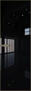 Межкомнатная дверь Profil Doors 1 AGN цвет профиля Шампань, стекло безопасное 4 мм lacobel черный лак 800x2000