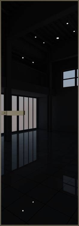 Межкомнатная дверь Profil Doors 1 AGN цвет профиля Шампань, стекло безопасное 4 мм lacobel черный лак 800x2000