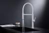 Смеситель для кухни Paulmark Leader Le214101-WH с гибким изливом, белый матовый фото 10