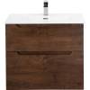 Тумба под раковину Belbagno Etna H-60 ETNA-H60-800-2C-SO-RW-P 80x45x60 Rovere Moro подвесная с двумя выкатными ящиками, с доводчиками