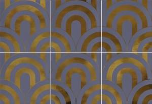 Декор Vives Hanami Takada Indigo Oro 23x33.5