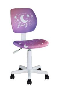 Кресло компьютерное Stool Group Лоло 5256D-W Starry Night пластик белый