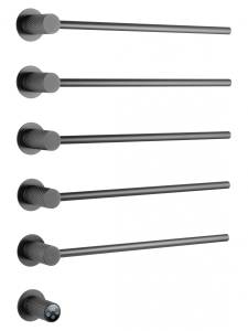 Полотенцесушитель электрический Wonzon & Woghand WW-A355-GM встраиваемый, Темный графит