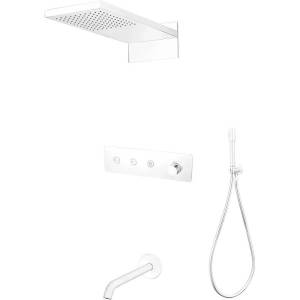 Душевой комплект Boheme Fusion 130-2-MW White С Изливом