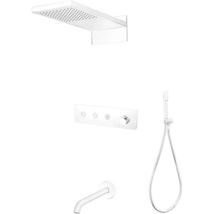 Душевой комплект Boheme Fusion 130-2-MW White С Изливом