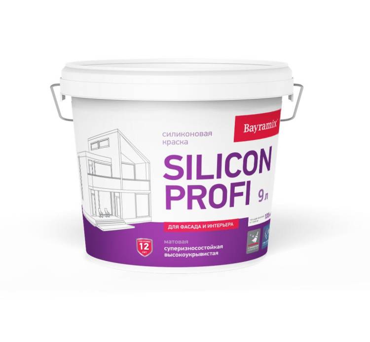 Краска Bayramix Silicon Profi 9 л