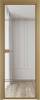 Межкомнатная дверь Profil Doors 4 AX цвет профиля Золото, стекло безопасное 6 мм ромб белый 700x2000