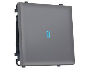 Комплект механизма 1-клавишного проходного выключателя Ambrella Volt Sigma MS862040 платиново-серый мягкое касание
