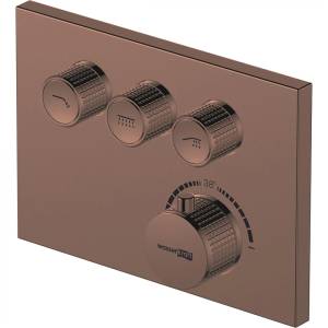 Смеситель для душа Wasserkraft Asphe 7758 Thermo с термостатом, розовое золото