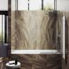 Шторка на ванну MaybahGlass MGV-126-5у стекло прозрачное, профиль хром матовый, 1400x440