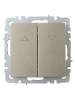Выключатель жалюзи IEK Brite BR-V15-0-10-K37 шампань фото 5