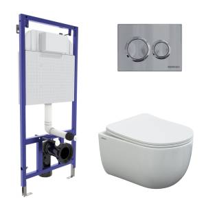 Комплект Berges Novum 43241 кнопка О3 хром глянец