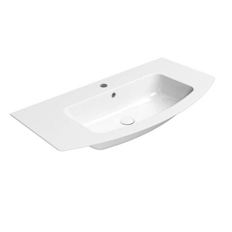 Раковина GSI Pura 8825111 102 см, белая глянцевая