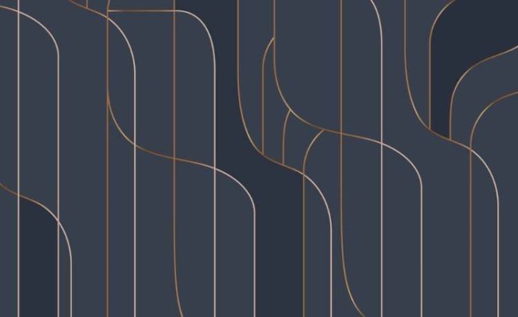 3D Фотообои Artegrafico «Лабиринт из позолоченных линий» PL-095 канвас