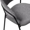 Стул Bradex Home Turin FR 0556, серый вельвет с черными ножками фото 6