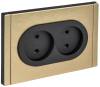 Розетка 2-местная с защитными шторками IEK Forte&Piano FP-R23-10-1-M-K37 шампань