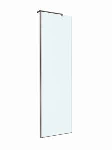 Душевая перегородка BelBagno UNO-L-1-TB-60-C-GM профиль оружейная сталь, стекло прозрачное, 60x200