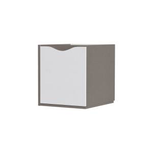 Тумба под раковину Equil Smile tpSMILE40.1D.L-04 подвесная, белый, серый, 40x46.6