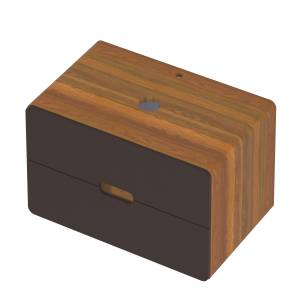 Тумба под раковину 1MarKa Vortex  Ц0000033024 орех ноче тортона, монолит найт, 80x50x50