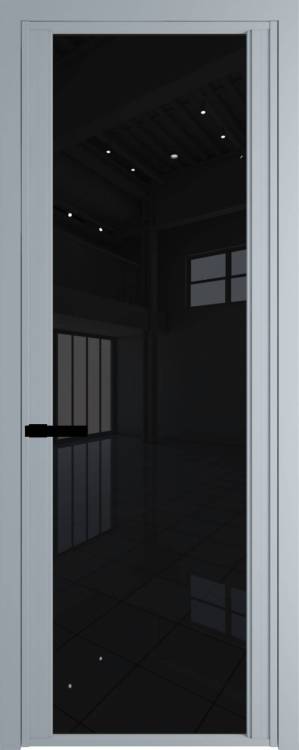 Межкомнатная дверь Profil Doors 2 AGP цвет профиля Серебро, стекло безопасное 6 мм черный триплекс 700x2000