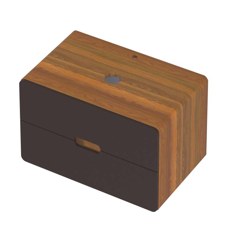 Тумба под раковину 1MarKa Vortex  Ц0000033024 орех ноче тортона, монолит найт, 80x50x50