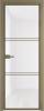 Межкомнатная дверь Profil Doors 3 AX цвет профиля Шампань, стекло безопасное 6 мм белый триплекс 700x2000