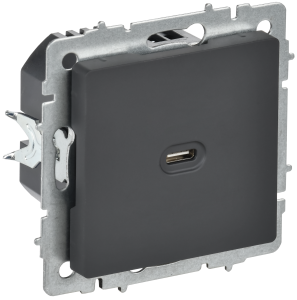 Розетка USB type C IEK Brite BR-U13-065-K53 графит