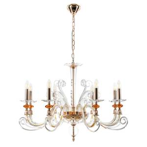 Люстра Crystal Lux Catarina Sp8 V2 Gold/Transparent-Cognac