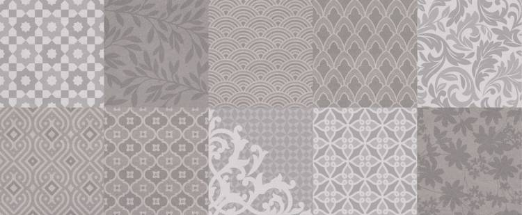 Керамическая плитка Golden Tile Osaka 522161 Pattern Серый 20x50