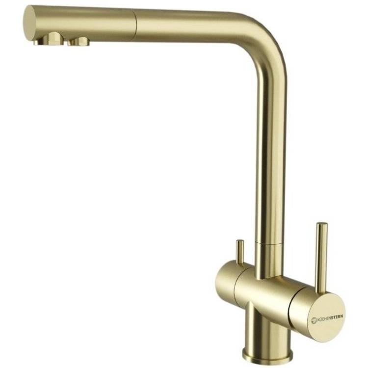 Смеситель для кухни Kuchenstern Fokus-F 400GL40 золотой
