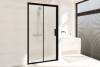 Душевая дверь в нишу Royal Bath Accord RB135HS-C-BL профиль черный, стекло матовое, 135x200