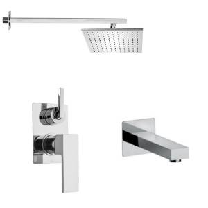 Душевой комплект Paini Grazia 21CRSET26911BATHHEAD на 2 потребителя, с верхним душем, хром