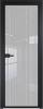 Межкомнатная дверь Profil Doors 1 AX цвет профиля Черный, стекло безопасное 6 мм страйп 600x2000