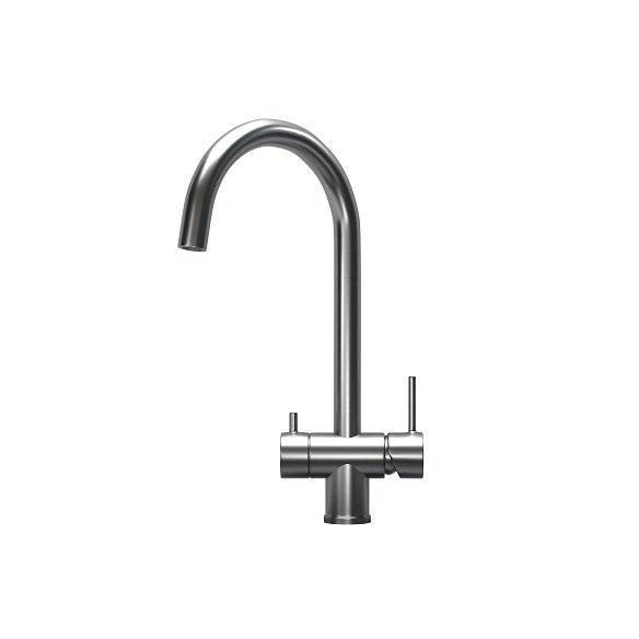 Смеситель для кухни Granula Kitchen Space KS-7104, СТАЛЬ САТИН