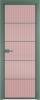 Межкомнатная дверь Profil Doors 5 AX цвет профиля Зеленый воск, стекло безопасное 6 мм мору розовое 600x2000