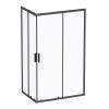 Душевое ограждение AM.PM Gem S W93G-404-120280-BT профиль черный матовый, стекло прозрачное, 120x80