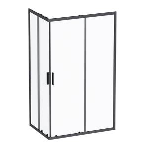Душевое ограждение AM.PM Gem S W93G-404-120280-BT профиль черный матовый, стекло прозрачное, 120x80