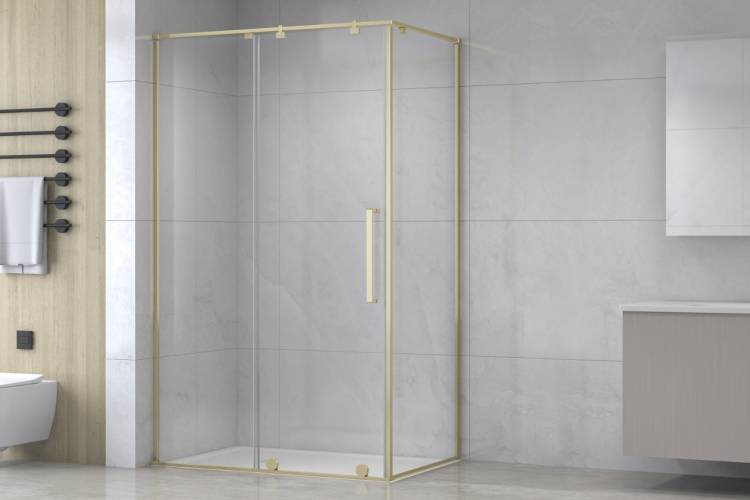 Душевой уголок Royal Bath Bern BERN-S RB8120-T-GD профиль золотой, стекло прозрачное, 120x80x195