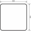 Зеркало Uperwood Modul 3049345672 с подсветкой, бесконтактный сенсор, антизапотевание, холодная подсветка, черное, 80x80 см фото 2