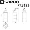 Диспенсер SAPHO SIMPLE LINE для жидкого мыла, матовый хром фото 3