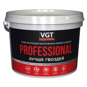 Клей акриловый монтажный универсальный VGT PROFESSIONAL белый 0.3 кг